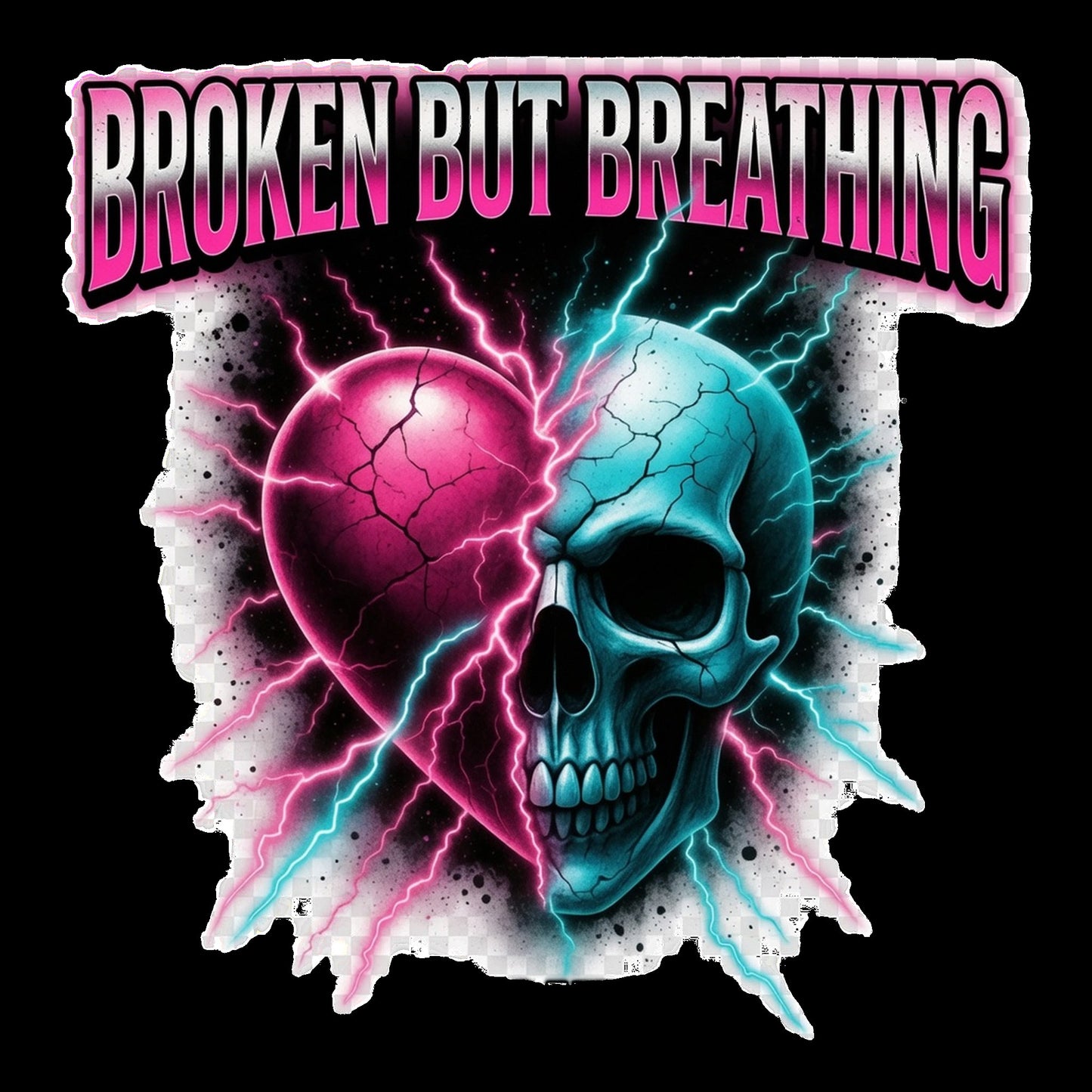 Broken But Breathing hoodie art — Broken Halo Co.