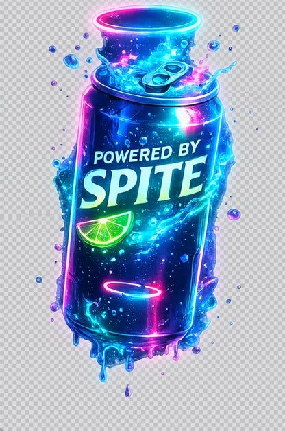 Powered By Spite graphic art — Broken Halo Co.
